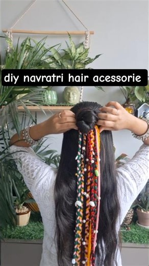 1 accessory = 3 hairstyles | diy navratri hair accessory | how to make garba hair accessory at home