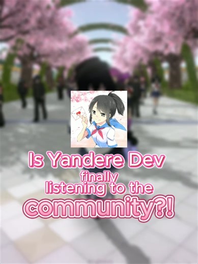Is Yandere Dev finally listening to the community? . . Just to clarify, I'm referring to Yandere Dev finally doing something for the channels that were banned on YouTube. I still don't support the actions he took in the past.#yandere #yanderesimulator #fy #fyp #xyzabc
