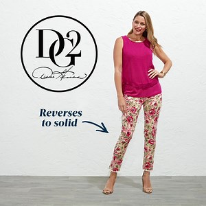 2 jeans in 1 pant—under $50! These DG2 jeans are solid on one side & printed on the other. Restrictions apply. See offer. | HSN