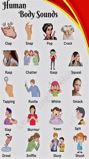 20 Human Body Sounds in English | Learn Everyday Sound Vocabulary Fast