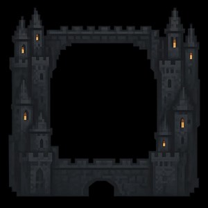 Face Cam Border/webcam Overlay Dark Castle Pixel Square Frame - Etsy Canada