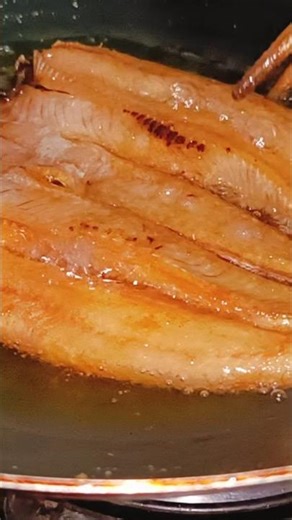 Homemade fried dried snakehead fish