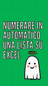 👻 Ti interessa imparare ad usare Excel in modo più efficiente?⠀ ⠀ ✅ Seguici e impara qualche trucco del mestiere⠀ ⠀ 📚 In questo video mostriamo come numerare una lista Excel in automatico ⠀ #excel #educazione #imparaexcel #shortcut #celle #produttività | Excel Ghost