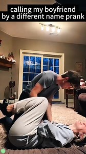 Calling my boyfriend by a different name prank 😂🤣 #usa #funnyvideos #funnytiktok #prank #girlfriend #beard #freakout #couple #family #funnymoment | Funny Pranks