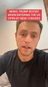 NEWS: Trump significantly booed when entering the US Open. | Aaron Parnas