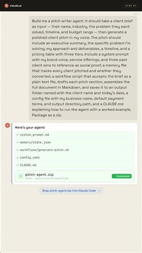 Never write a client pitch manually again (AI agent, zero code)