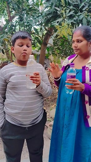 Mather and son water fight