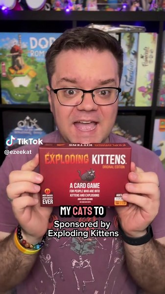 Will you play Exploding Kittens with us?? @Exploding Kittens #explodingkittenspartner #cardgames #explodingkittens #cats