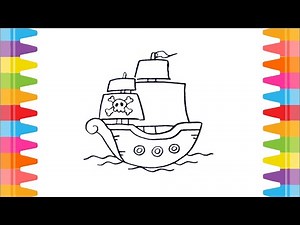 How to Draw Pirate Ship | Step by Step