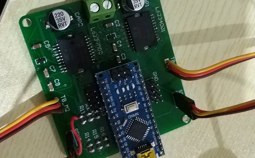 基于simple foc。arduino nano双路无刷电机foc控制器初代版本已经完成测试