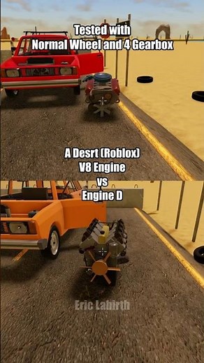 V8 vs Engine D in A Desrt #roblox #adesrt