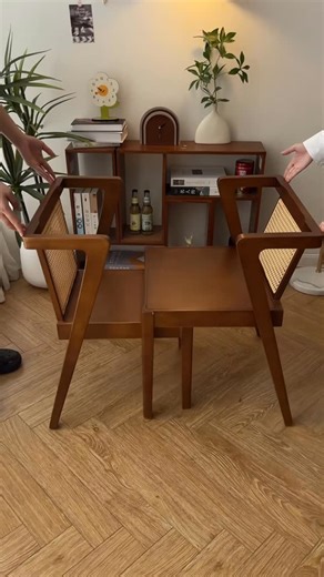 Daisy Martin on Instagram: "A set of stackable solid wood coffee tables #furniture #table #balcony #coffeetable"