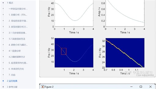 一种新的时频（TF）分析（TFA）方法来研究非线性和非平稳数据的趋势和瞬时频率（IF）（Matlab代码实现）