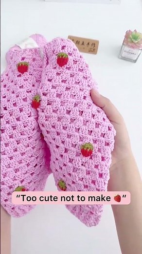 Cute Strawberry Crochet Cardigan 🍓 | Easy Toddler Sweater Tutorial