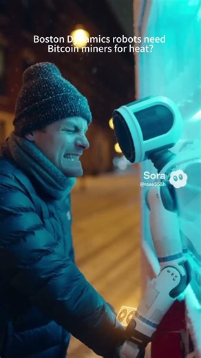 bostondynamics robot warming up with Bitcoin mining