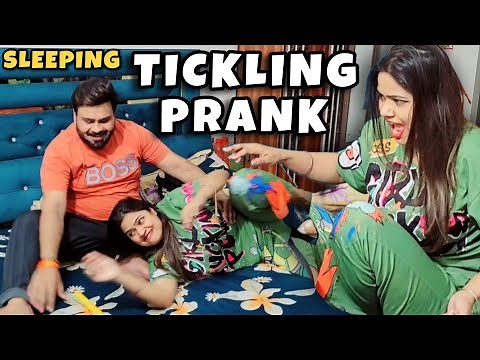 Sleeping Tickling Prank | Prank On Wife | D2 Prank #prankvideo