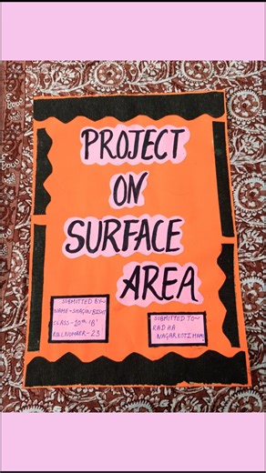 Maths project file| Class 10th | "Surface Area"🗃️❤️#maths#projectwork#class10🎀