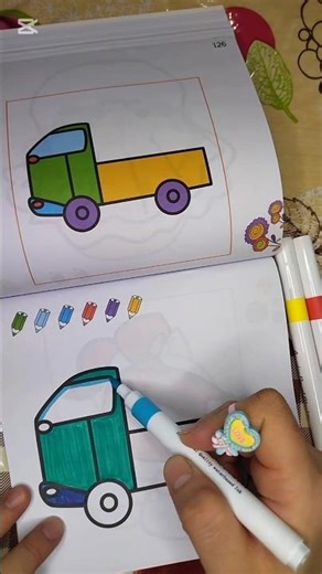 Coloring a Truck Step by Step | Simple Shapes