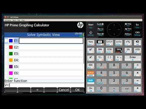 HP Prime Apps and using the Solve Application
