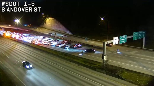 Impairment considered a factor in multi-vehicle crash on I-5 in Seattle overnight