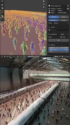 Easy Crowds in Blender with iCrowds Add-on