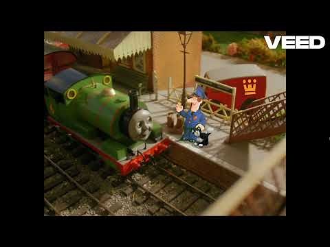 Postman Pat meets Percy the Small Engine.