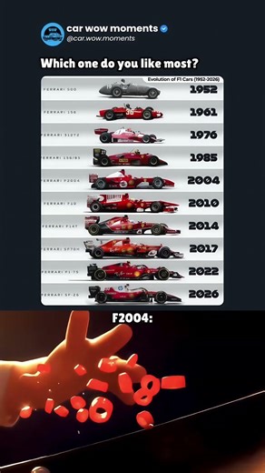 🏎️ Ferrari F1 Evolution (1952–2026) 🤯 #f1