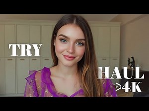 4k Transparent Try on Haul Dress Review | See through | Transparent Bikini and Lingerie try on haul