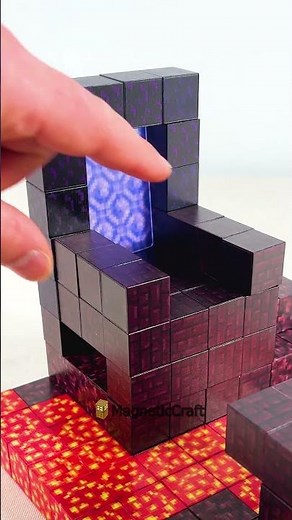 Nether Fortress with MAGNETIC Minecraft BLOCKS 🧲