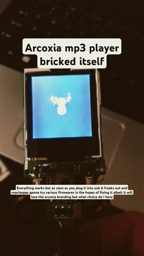 Arcoxia MP3 Player bricked itself