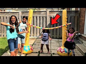 Kids Inflatable Limbo Challenge! family fun game with HZHtube kids fun