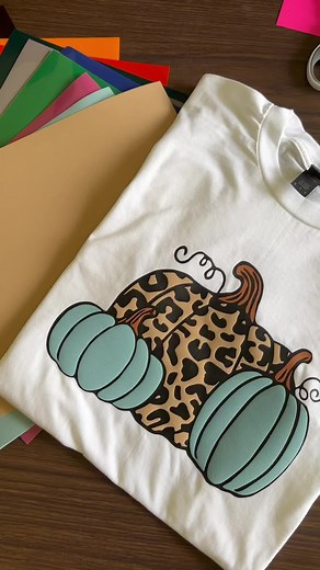 Fall Shirt with Flocked Iron-On Vinyl | Cute DIY for Autumn