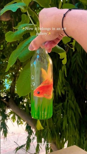 Turning an Empty Bottle Into Art 🐟✨