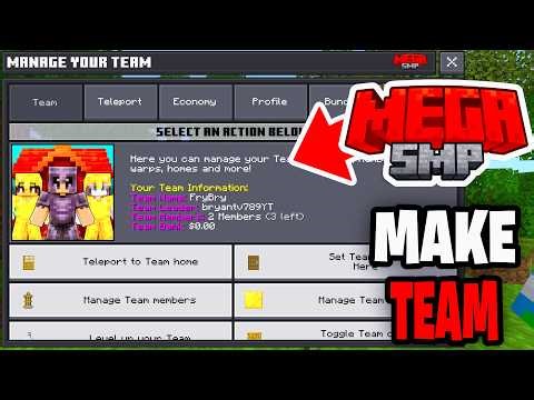 How To Make Team On Mega SMP! - Tutorial