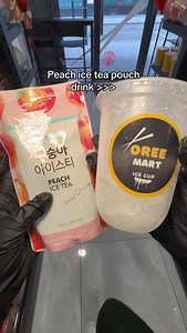 OREE MART on Instagram: "Peach ice tea flavoured Korean pouch drink 😍🍑🧊 #koreanpouchdrink #pouchdrinks #pouchdrink #icecup #conveniencestore #oreemart"