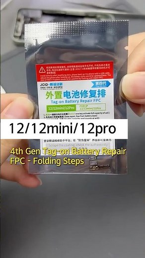 How to Fold Tag-on Battery FPC of iPhone 12/12mini/12pro - Operation Guide #jcid #iphonebattery