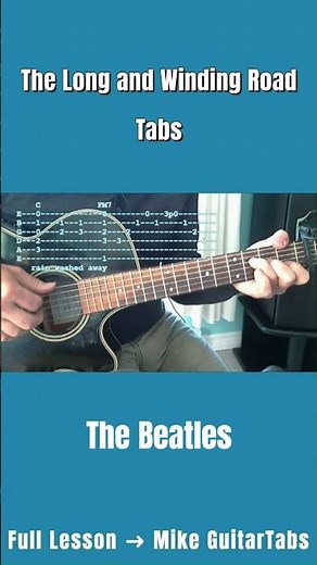 The Long and Winding Road –Beatles– Guitar & Tabs Preview (fingerpicking) #guitar #tabs #music