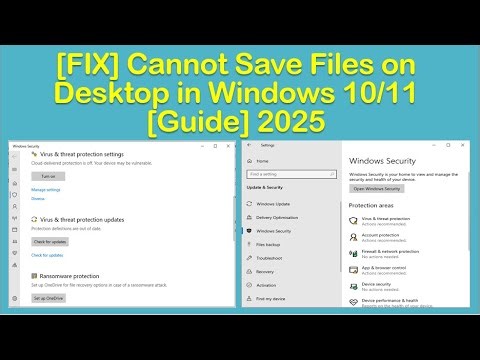 [FIX] Cannot Save Files on Desktop in Windows 10/11 [Guide] 2025