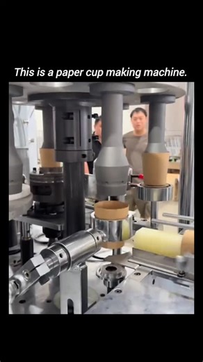 information | science | technology on Instagram: "The video shows a high-speed, fully automatic paper cup making machine in operation. The machine automates the production of paper cups from raw materials. It forms, seals, and curls the edges of the cups with high efficiency. Modern machines can reach speeds of up to 90-120 cups per minute. They are used to manufacture eco-friendly cups for beverages and food service industries. @bitzcasino"