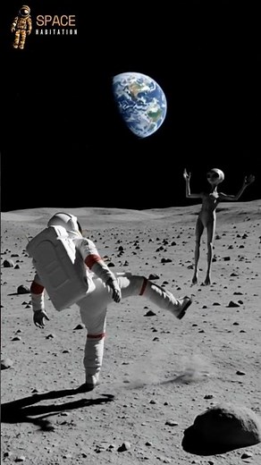 Astronauts Hit Aliens On The Moon 👽 #shorts #alien