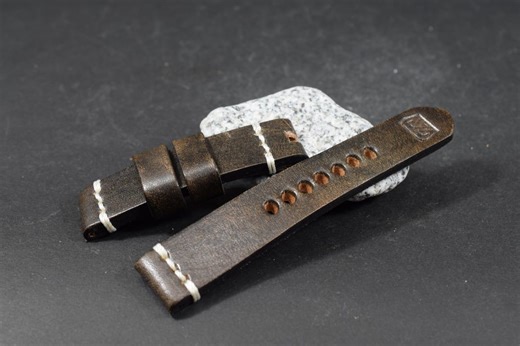 Handmade Old Oil Black II Saddle Leather Watch Strap, 20/18-115/75 Mm (733) - Etsy