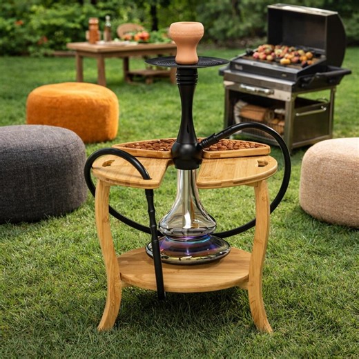 Hookah Table Handmade – Premium Shisha Stand | Lounge Decor & Relax Setup - Etsy