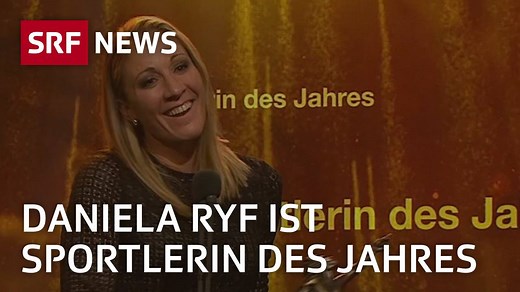 Gratulation an die Schweizer Sportlerin des Jahres: Die Triathletin Daniela Ryf triumphiert an den Sports Awards. Der Moment der Ehrung. | SRF News