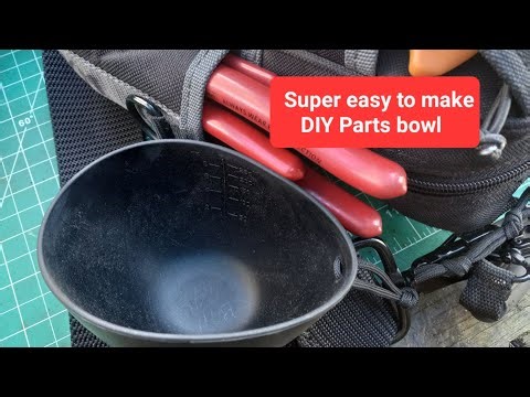 Easy way to make a silicone parts holding container