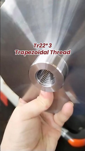 TR22x3 Trapezoidal Thread Machining On CNC Lathe With 18 Layer Incremental Cutting.