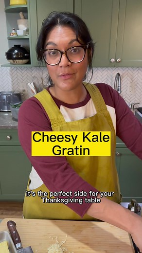 Cheesy Kale Gratin Recipe for Thanksgiving Table