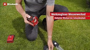 Einhell Akku-Gras- und Strauchschere GE-CG 18/100 Li-Solo Power X-Change (Li-Ion, 18 V, Schnittbreite Grasscherenmesser 100 mm, Schnittbreite Strauchscherenmesser 200 mm, ohne Akku und Ladegerät)
