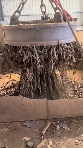 Amazing Industrial Magnetic Scrap Separation Process! Powerful Electromagnet