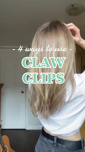 4 ways to use claw clips 🤍 #hair #hairturorial #fyp #clawclips #hairstyle #blondehair #summerstlye #longhair #halfuphairstyle #clawcliphairstyles