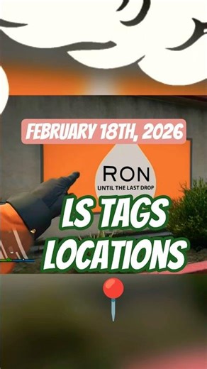 LS Tags Locations (February 18th, 2026) #gta5 #shorts #LSTags #gameplay #clips #gta #employedbird